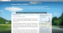 Desktop Screenshot of centuryminingblog.blogspot.com