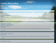 Tablet Screenshot of centuryminingblog.blogspot.com