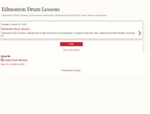 Tablet Screenshot of edmontondrumlessons.blogspot.com