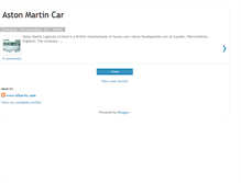 Tablet Screenshot of car-aston-martin.blogspot.com