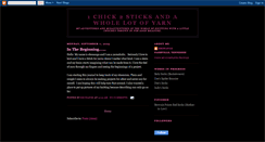 Desktop Screenshot of 1chick2sticksandawholelotofy.blogspot.com