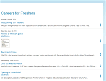 Tablet Screenshot of careers4freshers-irfan.blogspot.com