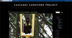 Desktop Screenshot of cascadescarnivoreproject.blogspot.com