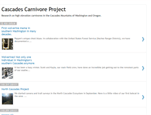 Tablet Screenshot of cascadescarnivoreproject.blogspot.com