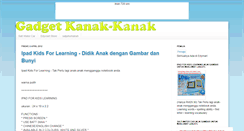 Desktop Screenshot of gadgetkanak2.blogspot.com