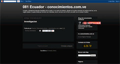 Desktop Screenshot of conocimientos-ecuador.blogspot.com