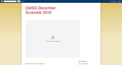 Desktop Screenshot of msgdecemberscramble2010.blogspot.com