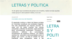 Desktop Screenshot of letrasypolitica.blogspot.com