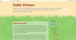 Desktop Screenshot of celticperson.blogspot.com