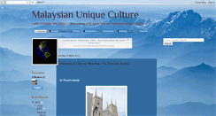 Desktop Screenshot of malaysian-uniqculture.blogspot.com