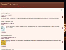 Tablet Screenshot of booksforone.blogspot.com