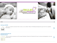 Tablet Screenshot of dallaspreemieparents.blogspot.com