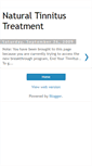 Mobile Screenshot of naturaltinnitustreatment.blogspot.com