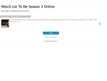 Tablet Screenshot of lie-to-me-season-03.blogspot.com