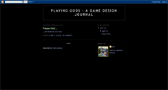 Desktop Screenshot of playinggods.blogspot.com