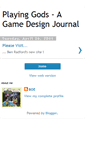 Mobile Screenshot of playinggods.blogspot.com