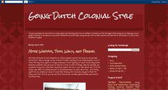 Desktop Screenshot of goingdutchcolonialstyle.blogspot.com