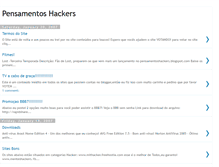 Tablet Screenshot of pensamentoshackers.blogspot.com