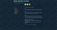 Desktop Screenshot of magicnumbercreative.blogspot.com