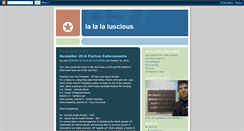 Desktop Screenshot of lalalaluscious.blogspot.com