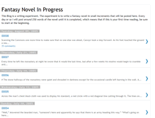 Tablet Screenshot of fantasynovelwriter.blogspot.com