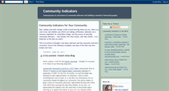 Desktop Screenshot of communityindicators.blogspot.com