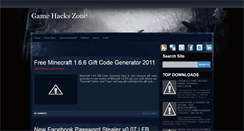 Desktop Screenshot of gamehackszone.blogspot.com