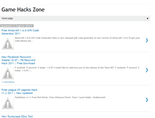 Tablet Screenshot of gamehackszone.blogspot.com