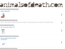Tablet Screenshot of animalsofdeath.blogspot.com