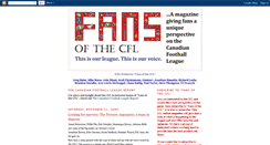 Desktop Screenshot of fansofthecfl.blogspot.com