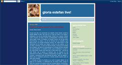 Desktop Screenshot of gloriaestefanlive.blogspot.com