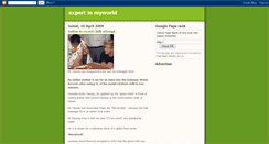 Desktop Screenshot of expertinmyworld.blogspot.com
