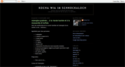 Desktop Screenshot of kocha-schnockaloch.blogspot.com