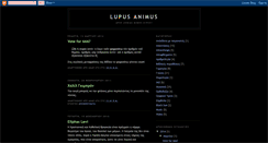Desktop Screenshot of lupusanimus.blogspot.com