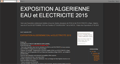 Desktop Screenshot of exposition-algerienne-electricite.blogspot.com