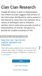 Mobile Screenshot of clancian-research.blogspot.com