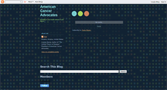 Desktop Screenshot of americancanceradvocates.blogspot.com