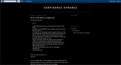 Desktop Screenshot of confidence-dynamics.blogspot.com