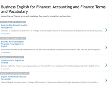 Tablet Screenshot of englishforfinance.blogspot.com