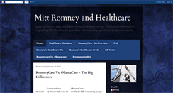 Desktop Screenshot of mittromneyandhealthcare.blogspot.com