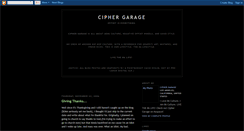 Desktop Screenshot of ciphergarage.blogspot.com
