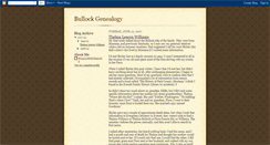 Desktop Screenshot of bullockgenealogy.blogspot.com