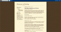 Desktop Screenshot of harmony-in-healing.blogspot.com