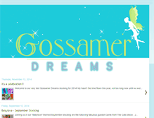 Tablet Screenshot of gossamerdreamsstore.blogspot.com