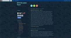 Desktop Screenshot of 2010ecuadorteam.blogspot.com