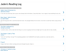 Tablet Screenshot of jadensreadinglog.blogspot.com