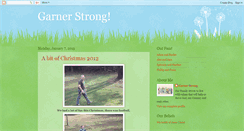 Desktop Screenshot of garnerstrong.blogspot.com