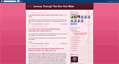 Desktop Screenshot of journeythroughtheoneyearbible.blogspot.com