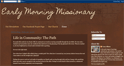Desktop Screenshot of earlymorningmissionary.blogspot.com
