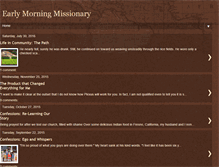 Tablet Screenshot of earlymorningmissionary.blogspot.com